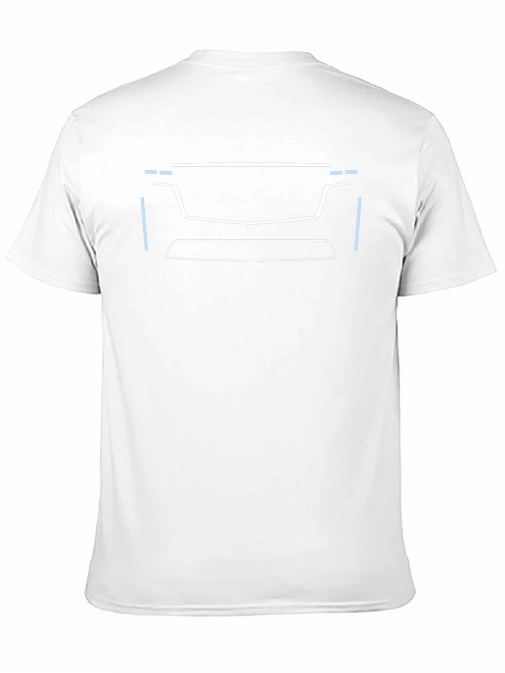 Geometric Car Outline Black T-Shirt