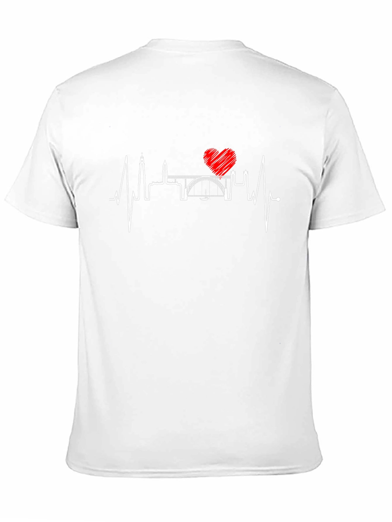 Heartbeat Cityscape T-Shirt - Black
