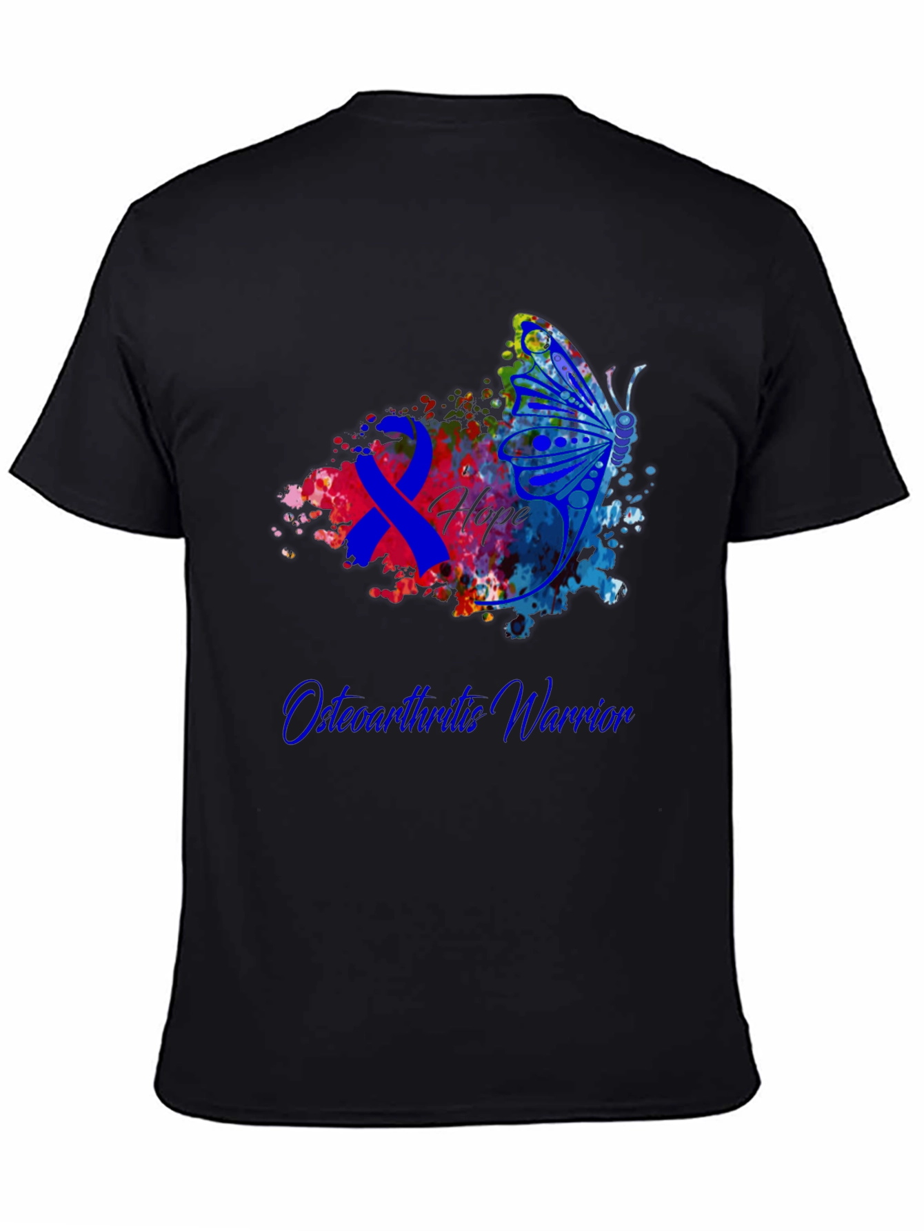 Osteoarthritis Warrior Hope Butterfly Ribbon T-Shirt