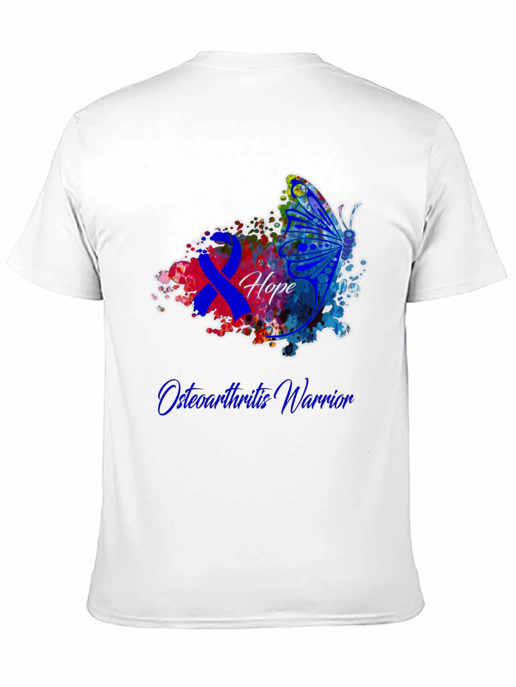 Osteoarthritis Warrior Hope Butterfly Ribbon T-Shirt