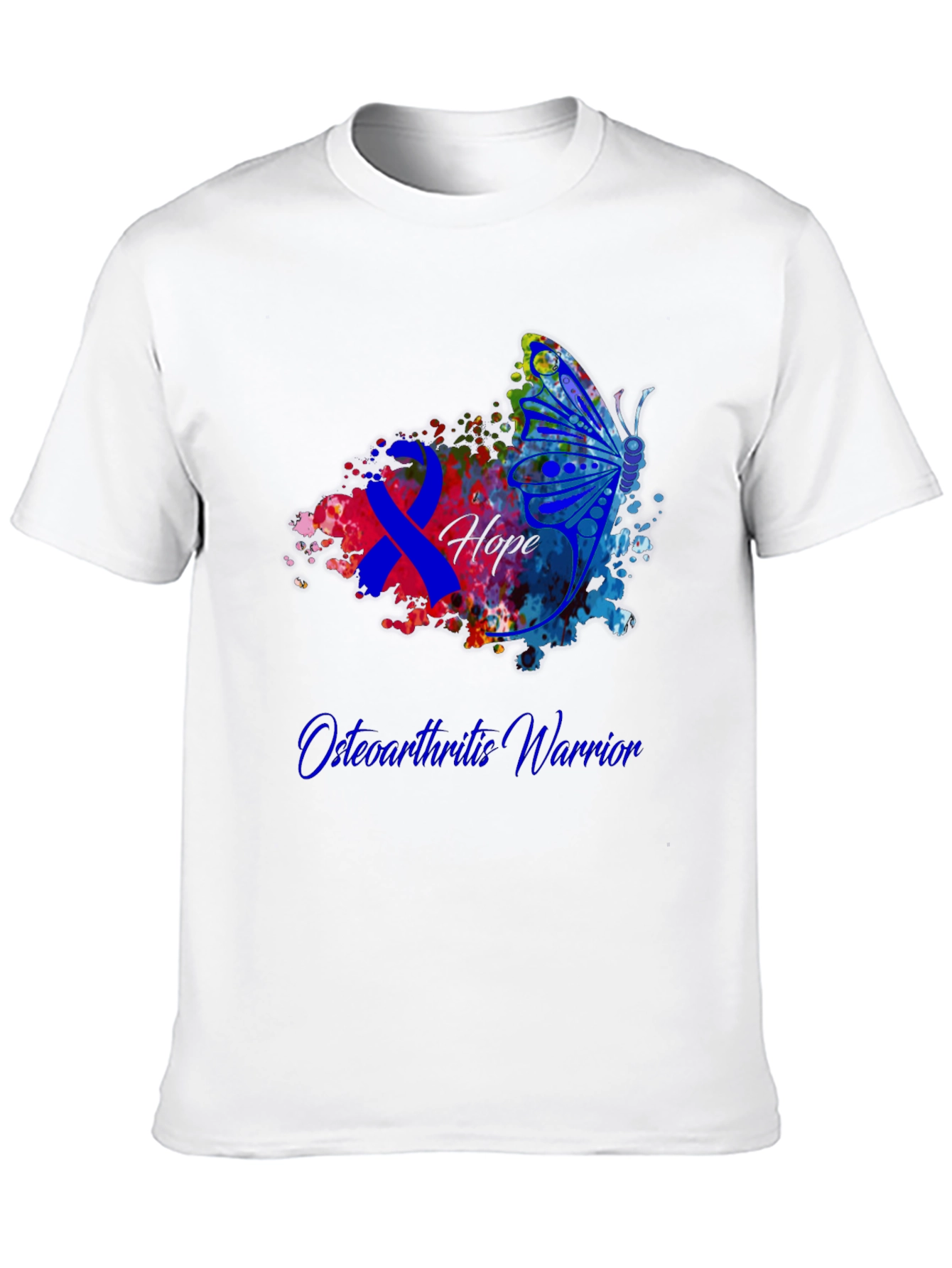 Osteoarthritis Warrior Hope Butterfly Ribbon T-Shirt