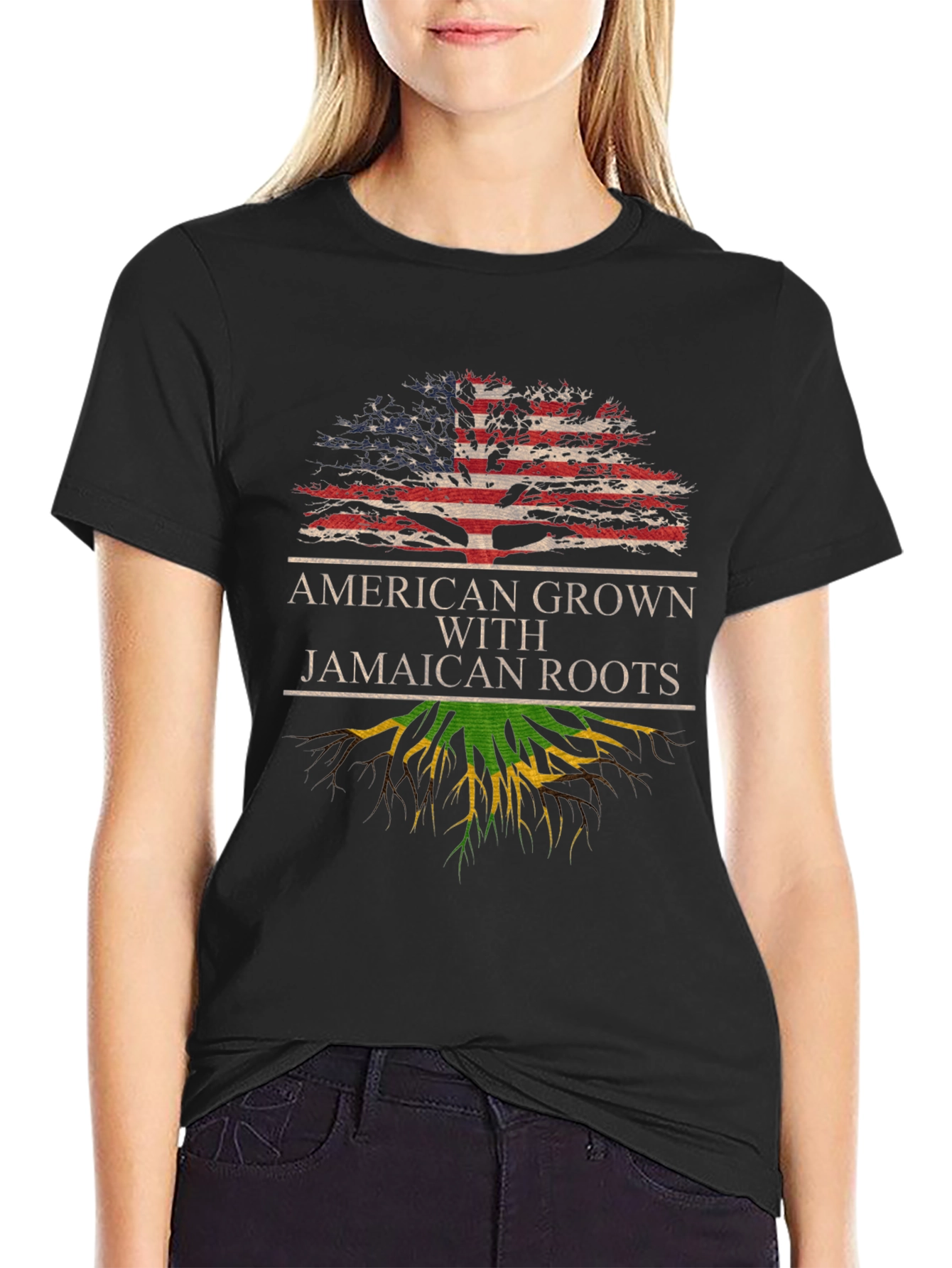 American Grown Jamaican Roots Graphic Tee
