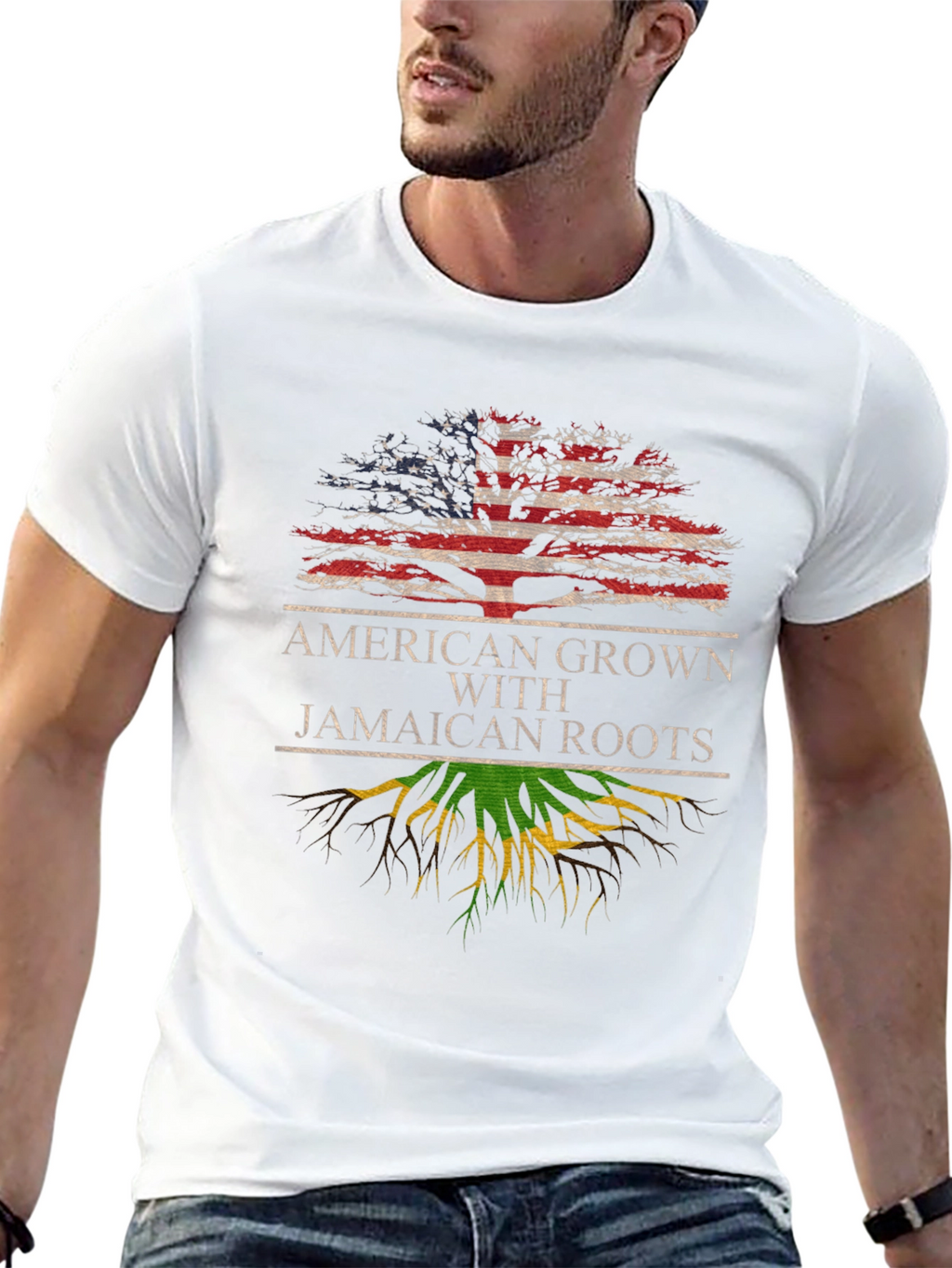 American Grown Jamaican Roots Graphic Tee
