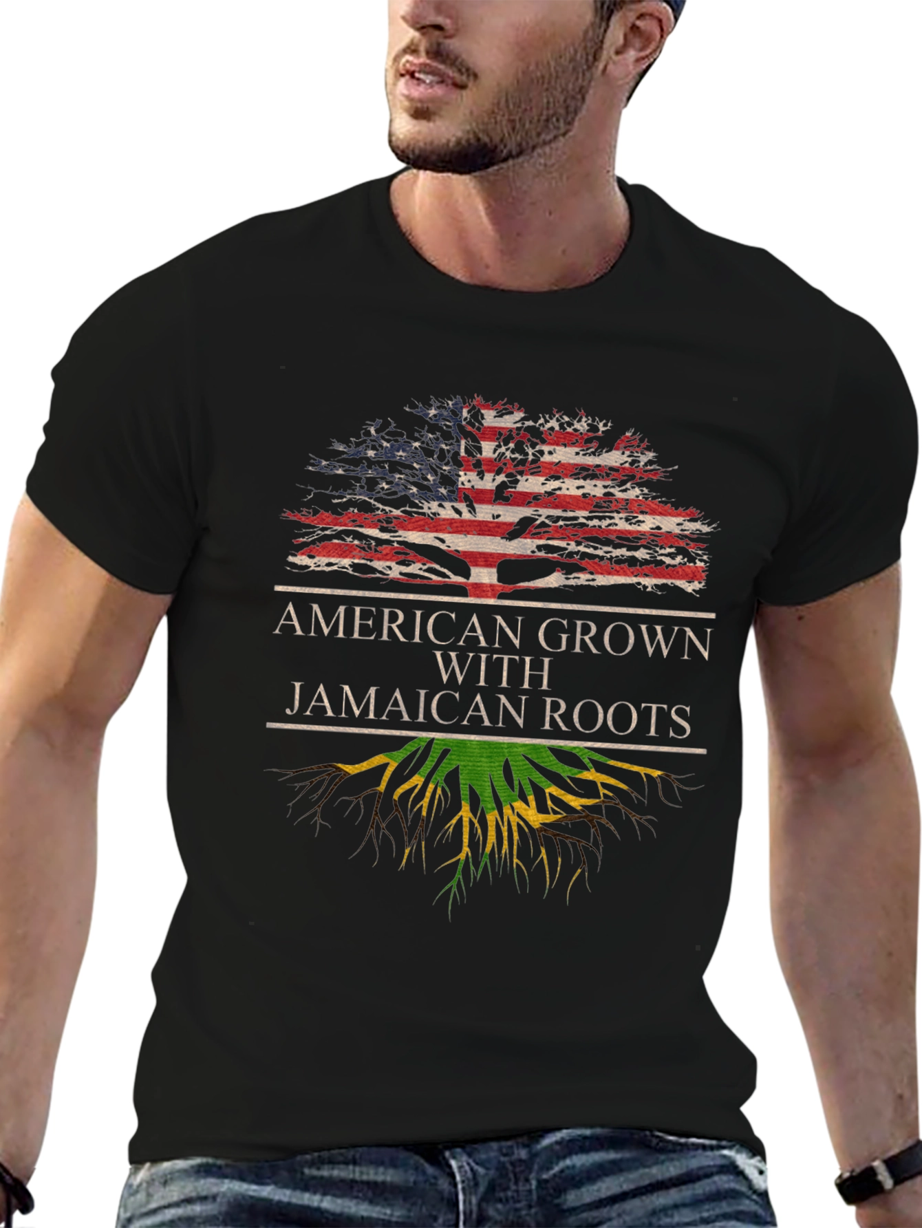 American Grown Jamaican Roots Graphic Tee