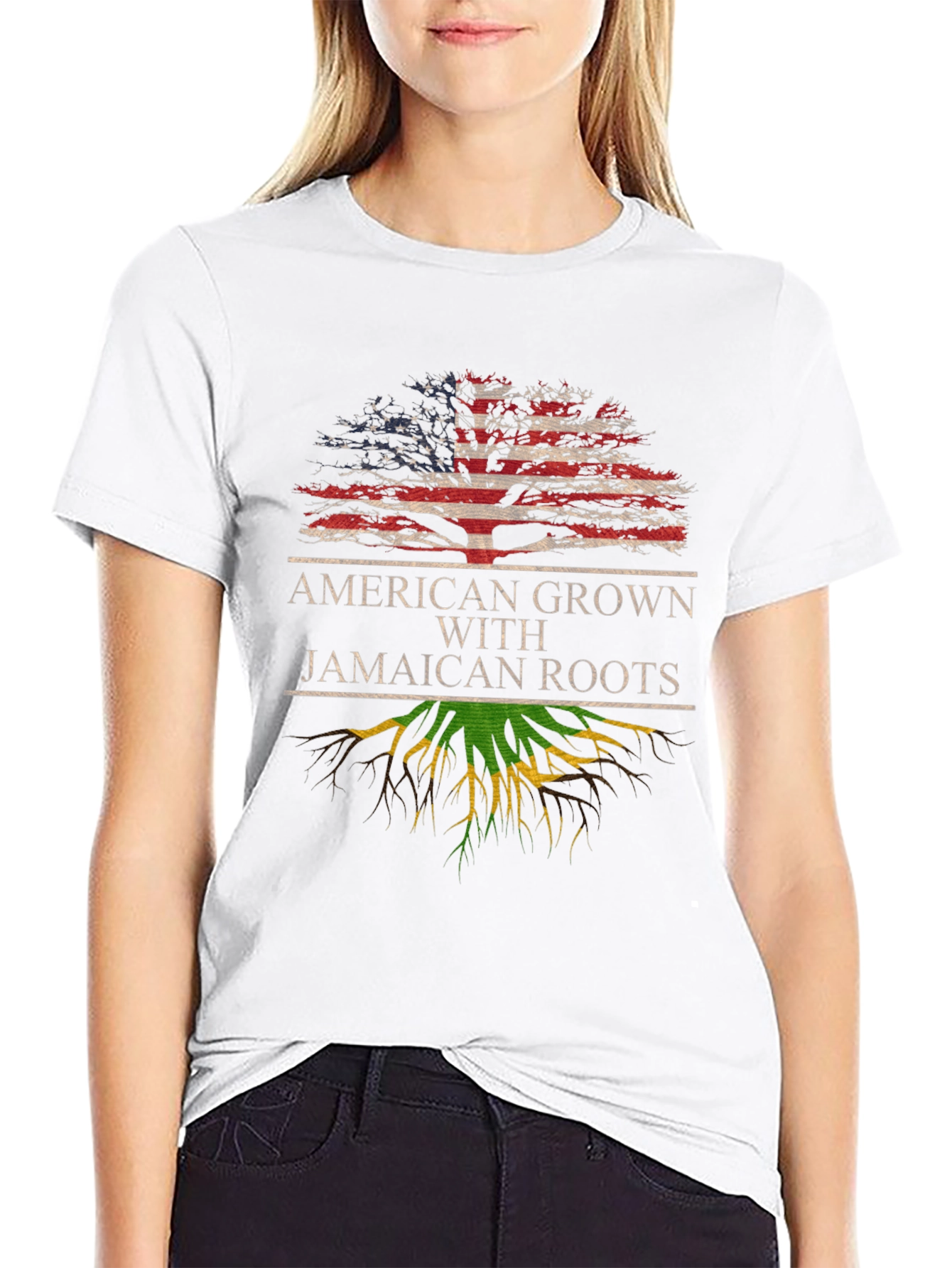 American Grown Jamaican Roots Graphic Tee