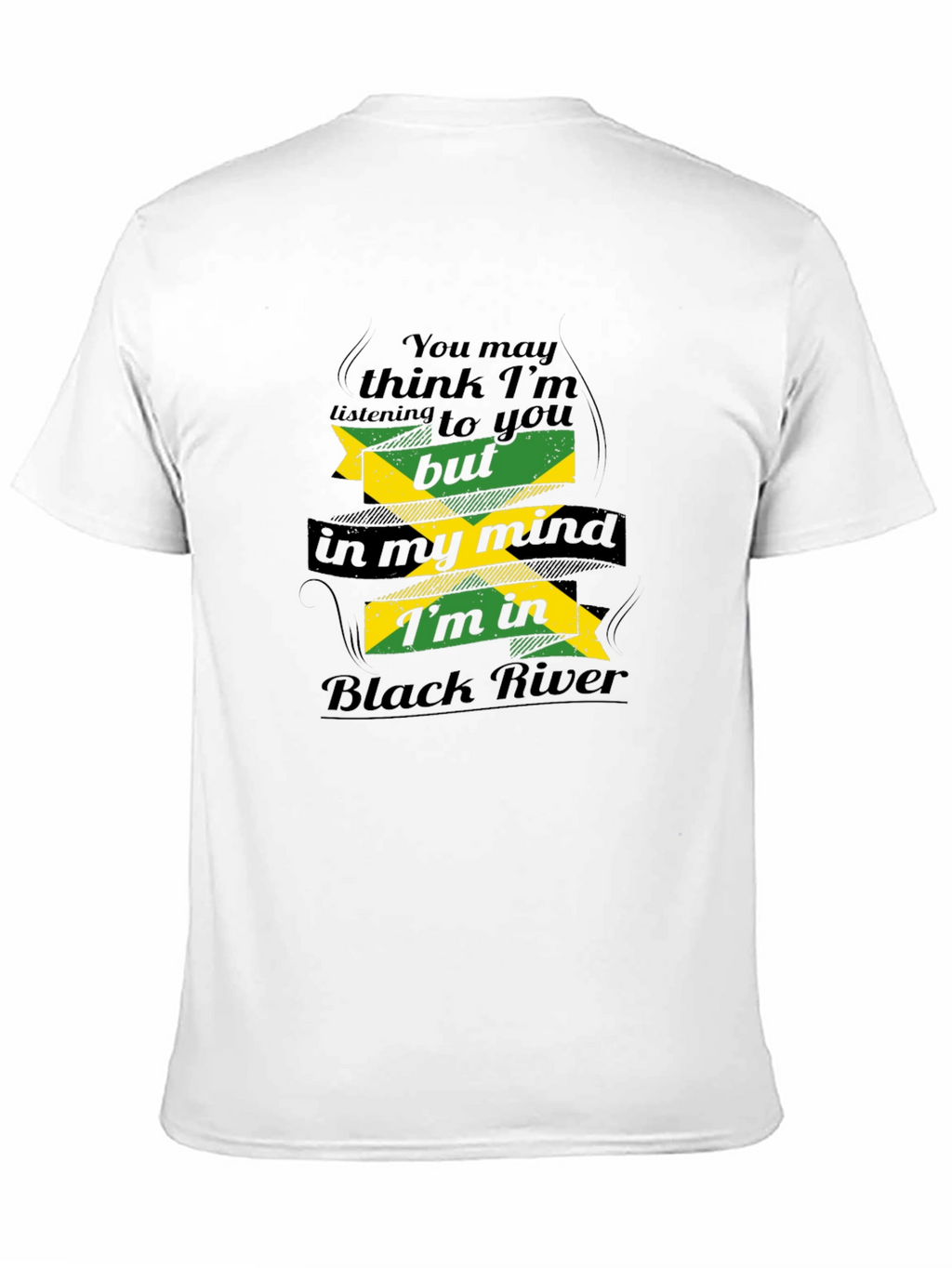 Black T-Shirt Jamaican Black River Mind