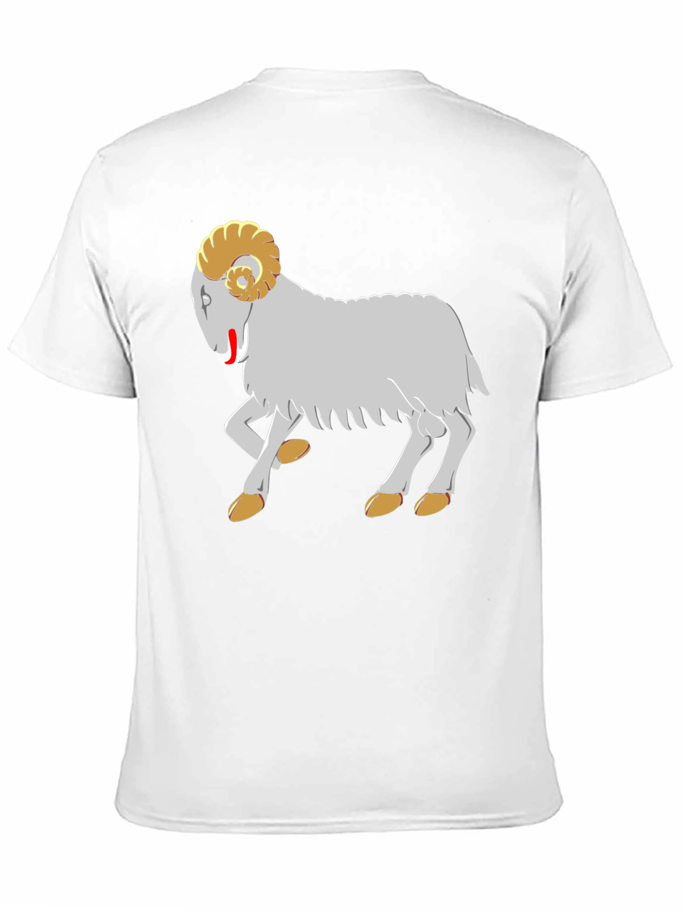 Ram Graphic Tee - Black Cotton T-Shirt