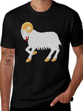 Ram Graphic Tee - Black Cotton T-Shirt
