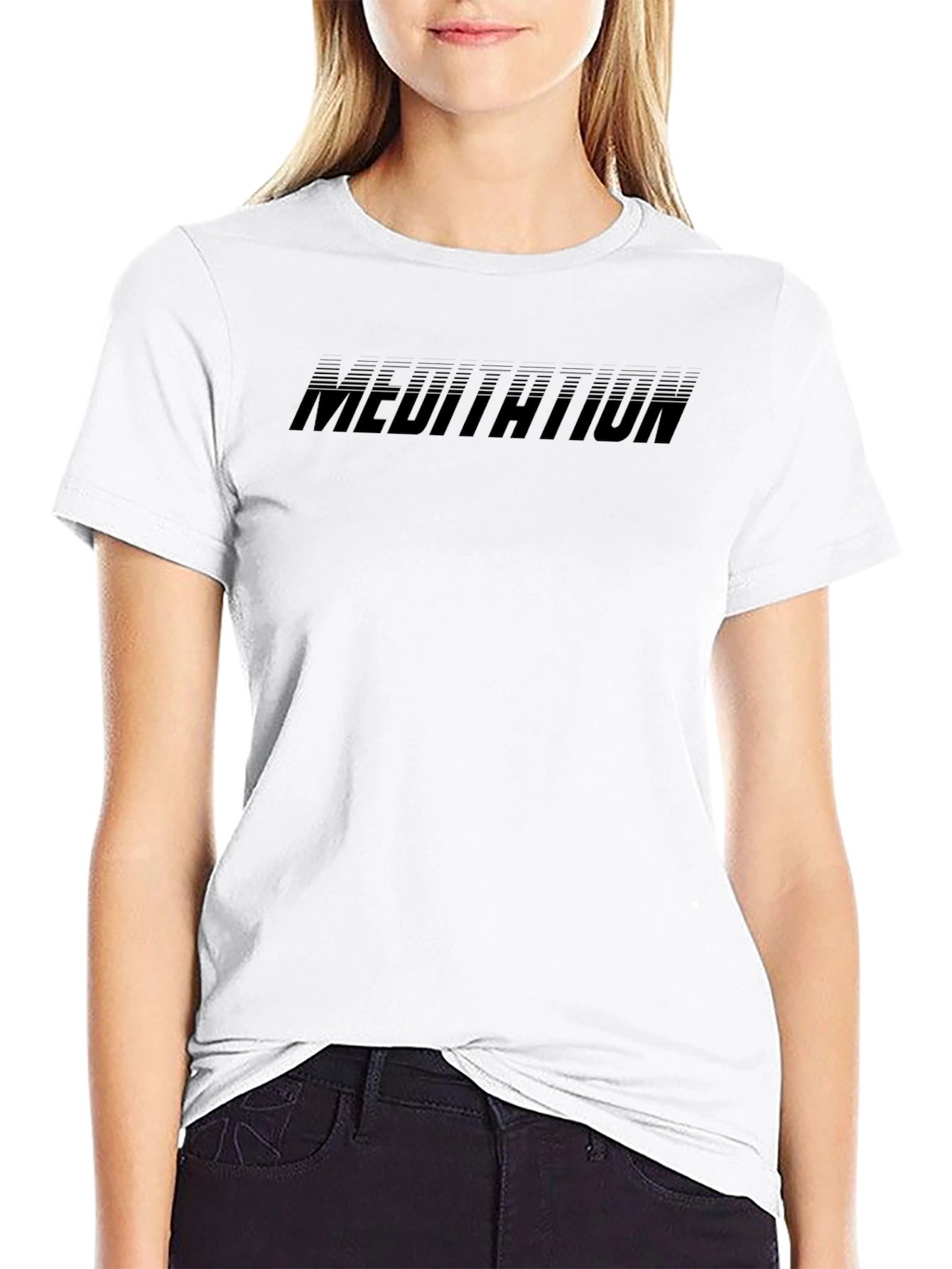 Meditation Black Graphic Tee - Zen Vibes
