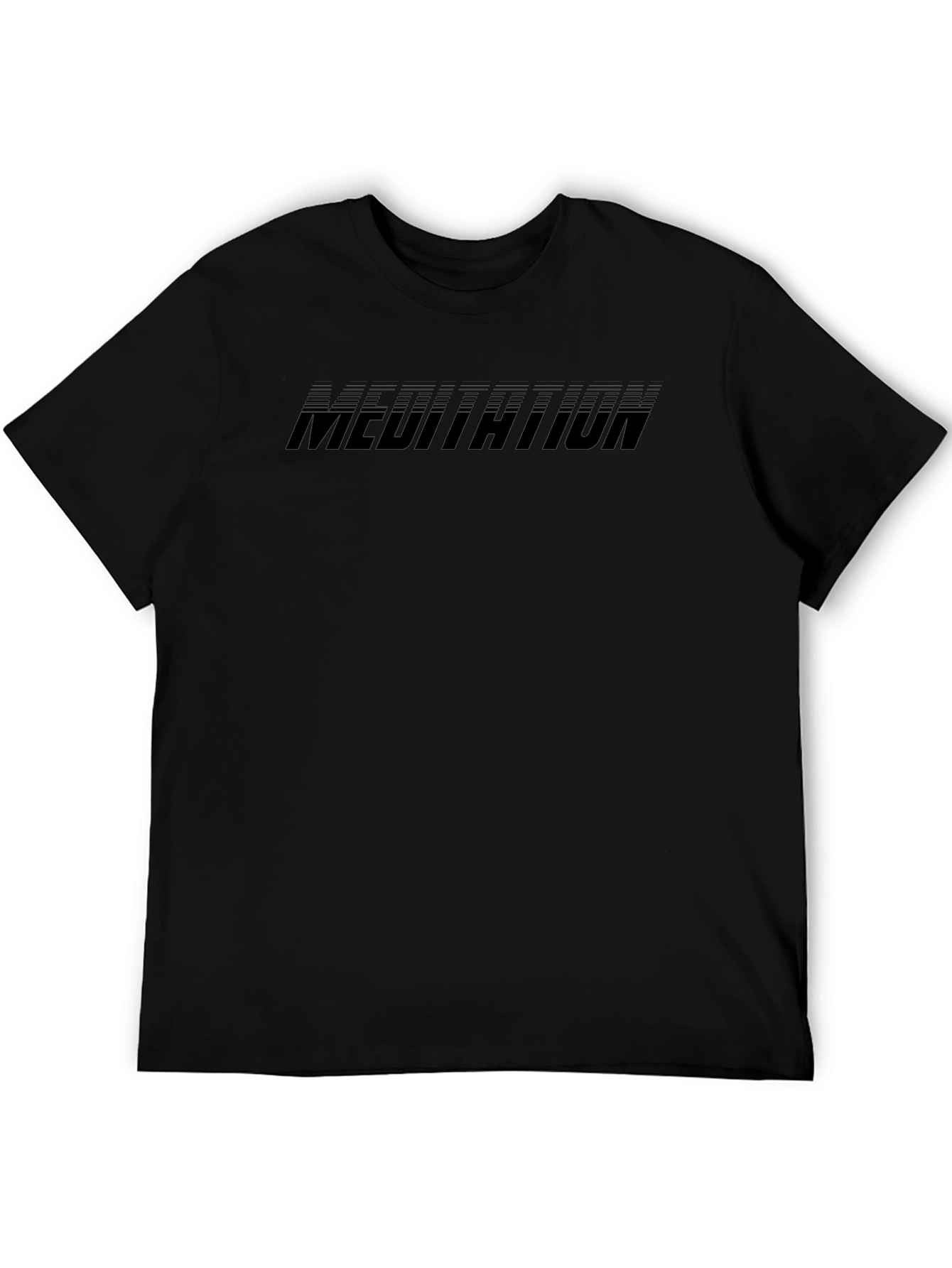 Meditation Black Graphic Tee - Zen Vibes