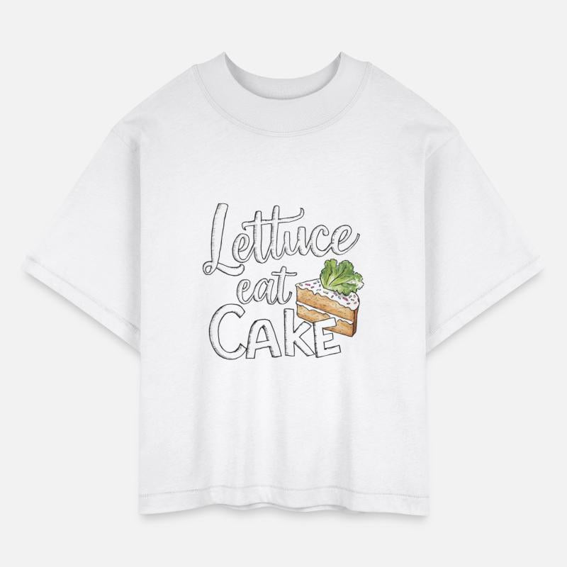 Lettuce Eat Cake Foodie Print - Funny Cake & Salad