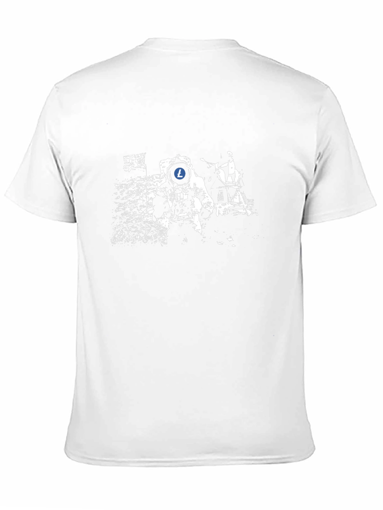 Astronaut Litecoin T-Shirt - Mens Black Tee