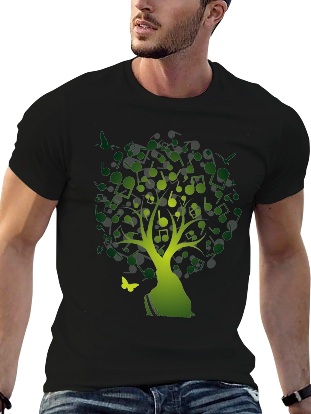 Musical Tree T-Shirt - Nature Inspired Tee