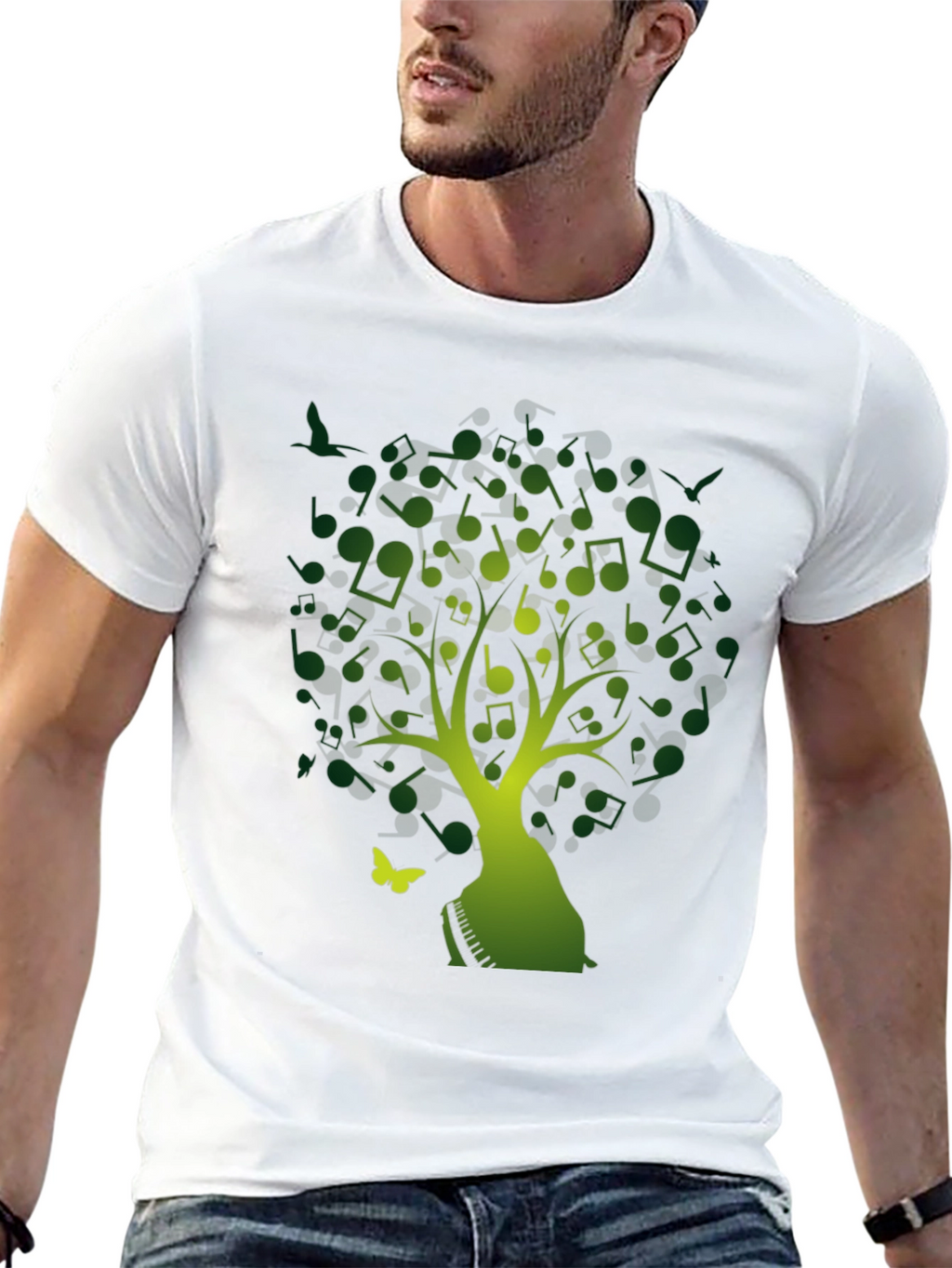 Musical Tree T-Shirt - Nature Inspired Tee