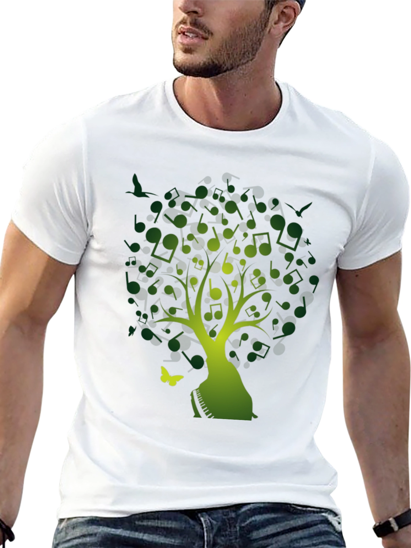 Musical Tree T-Shirt - Nature Inspired Tee
