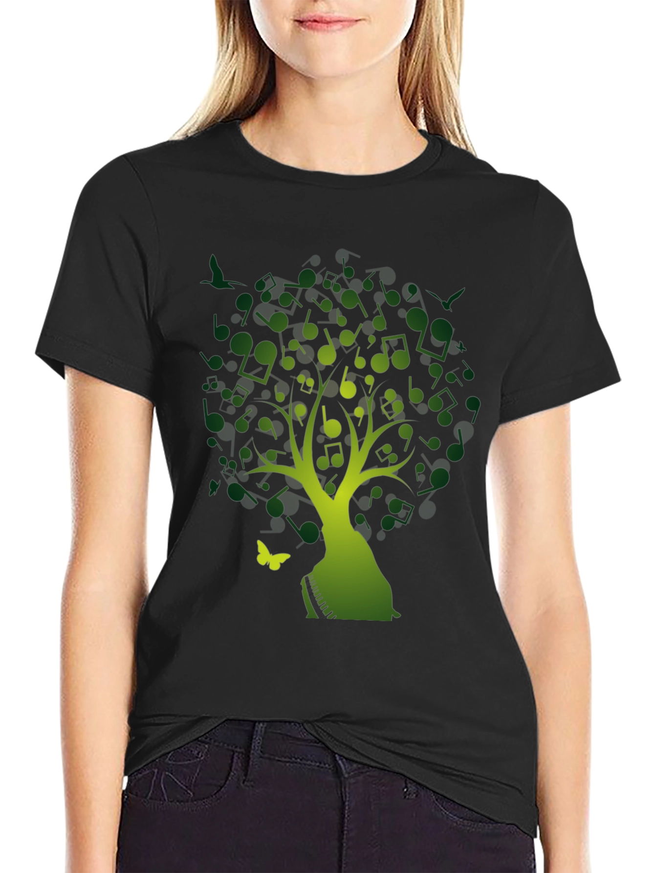 Musical Tree T-Shirt - Nature Inspired Tee