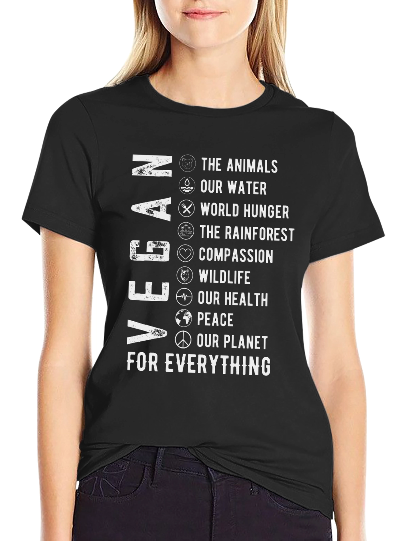 Vegan Cause T-Shirt: Animals Water Compassion