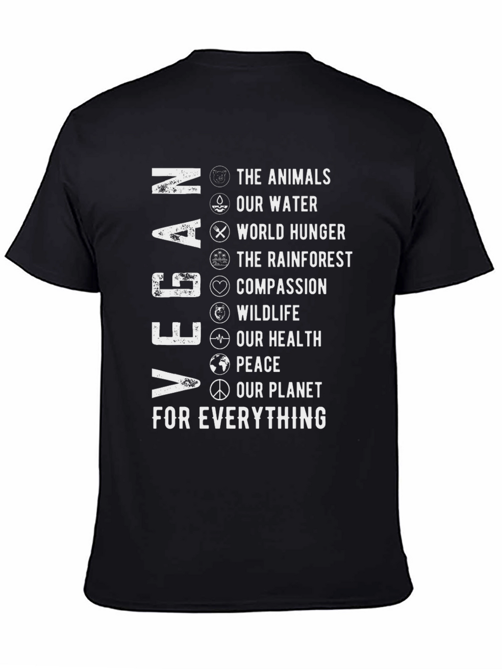 Vegan Cause T-Shirt: Animals Water Compassion