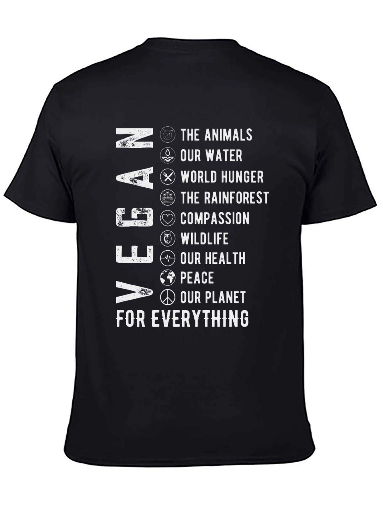 Vegan Cause T-Shirt: Animals Water Compassion