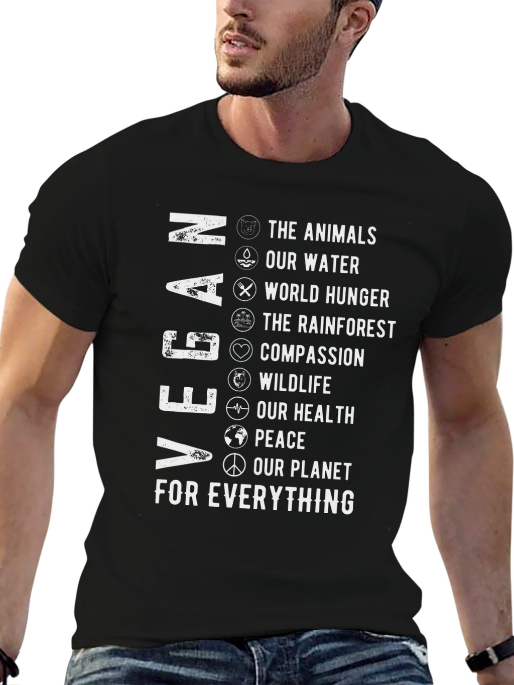 Vegan Cause T-Shirt: Animals Water Compassion