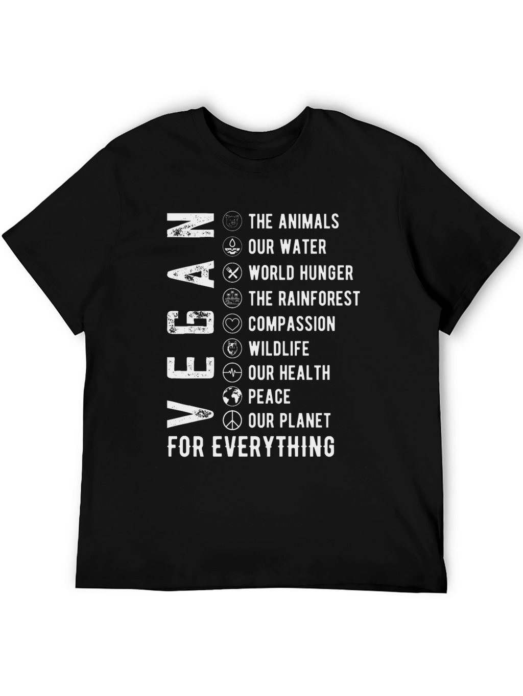 Vegan Cause T-Shirt: Animals Water Compassion