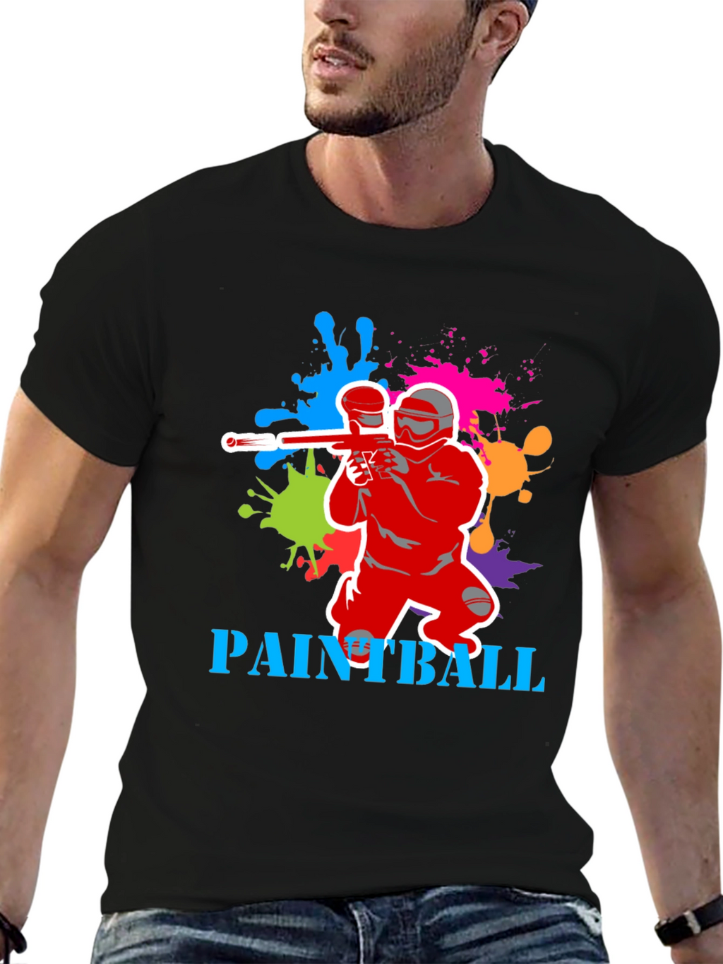 Paintball T-Shirt: Splatter Design Sporty