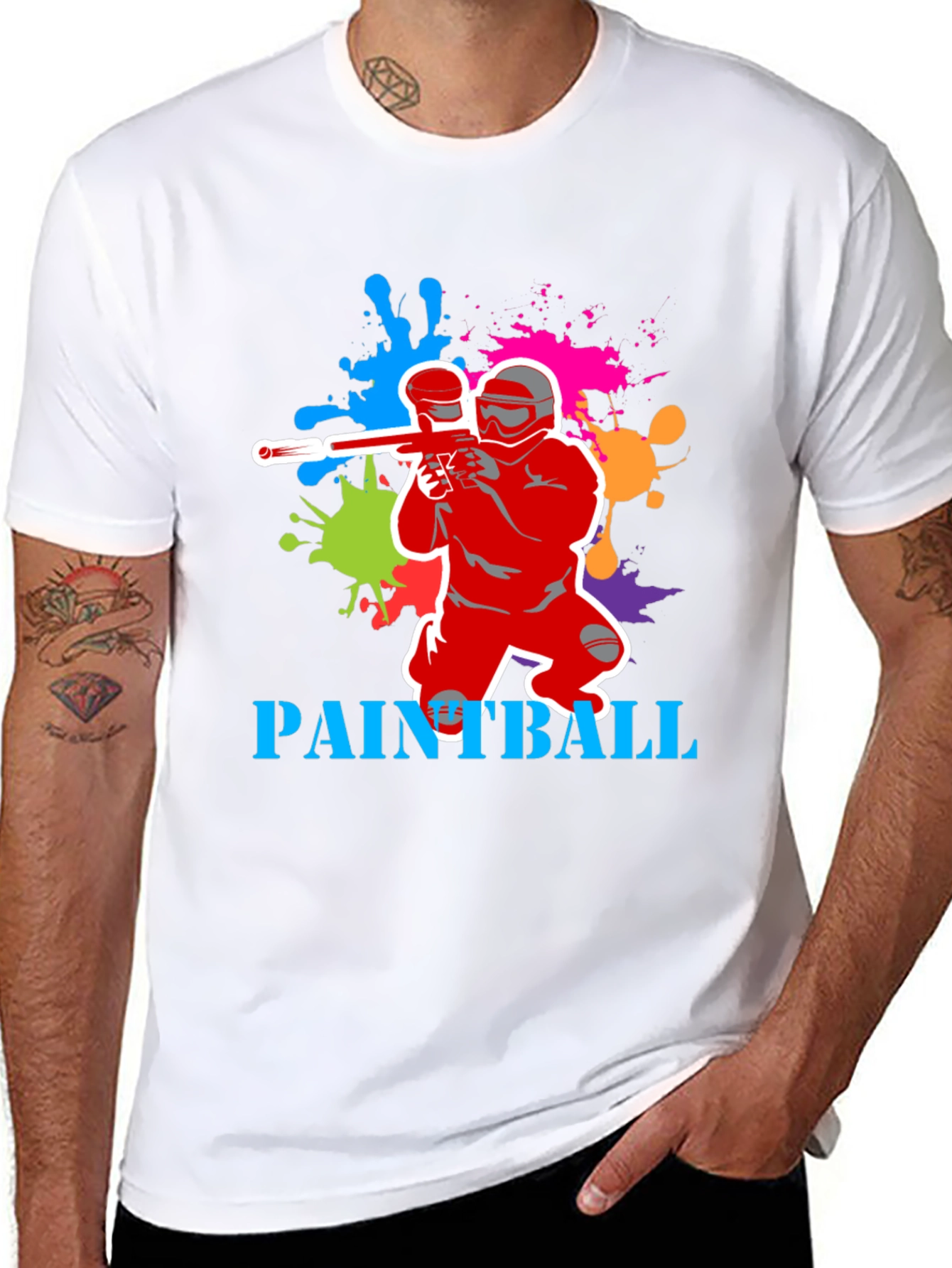 Paintball T-Shirt: Splatter Design Sporty