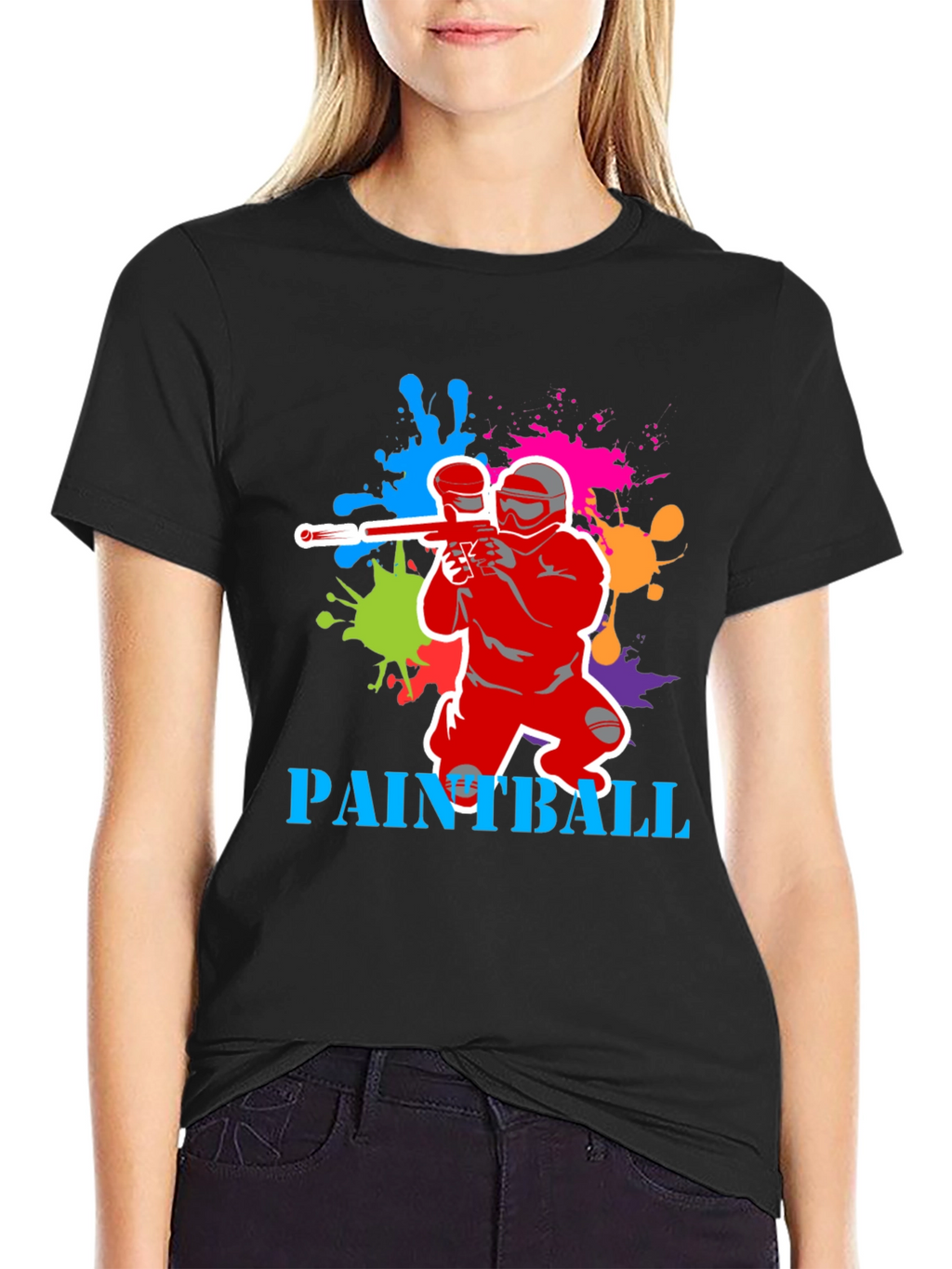 Paintball T-Shirt: Splatter Design Sporty