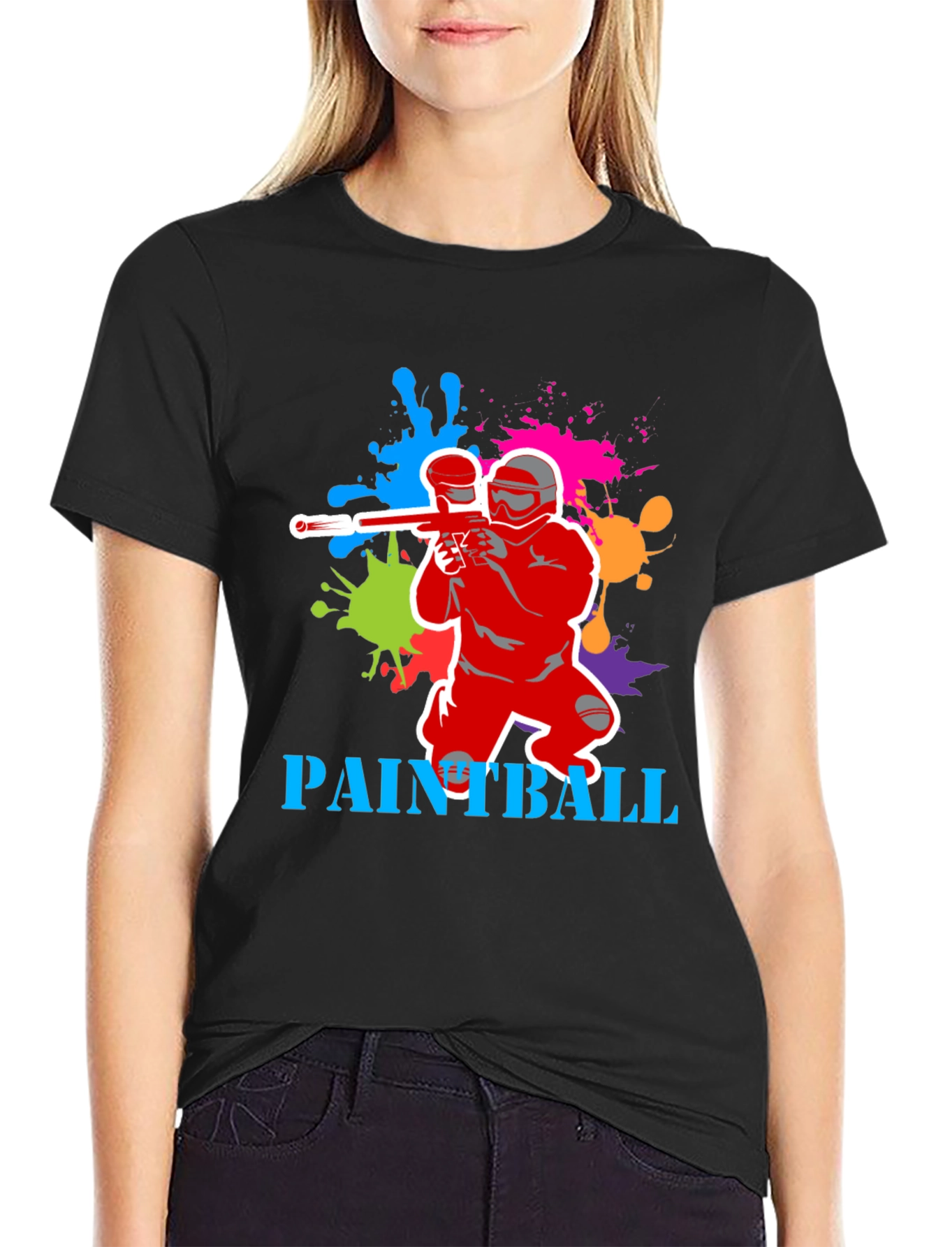 Paintball T-Shirt: Splatter Design Sporty