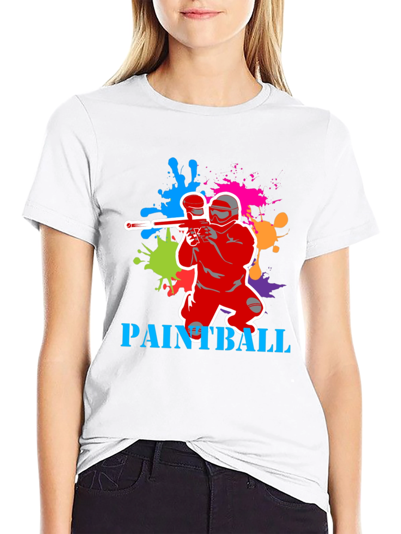 Paintball T-Shirt: Splatter Design Sporty