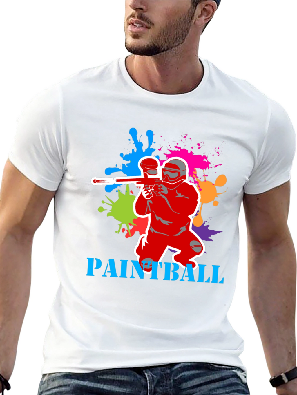 Paintball T-Shirt: Splatter Design Sporty