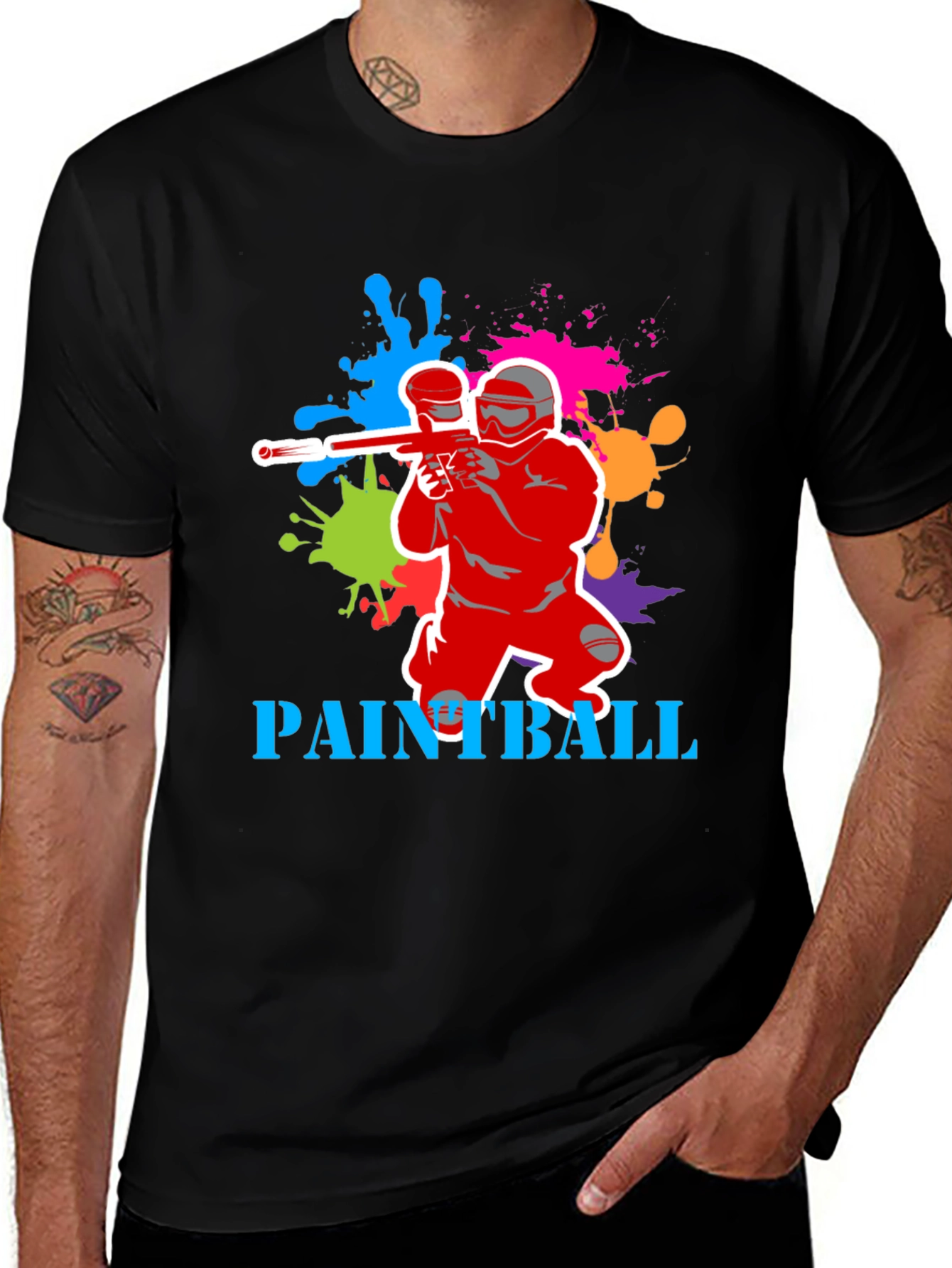 Paintball T-Shirt: Splatter Design Sporty