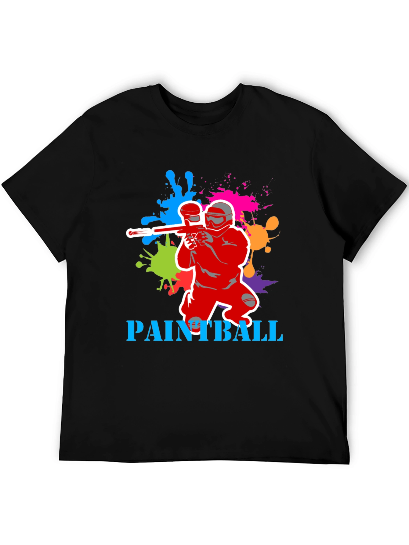 Paintball T-Shirt: Splatter Design Sporty