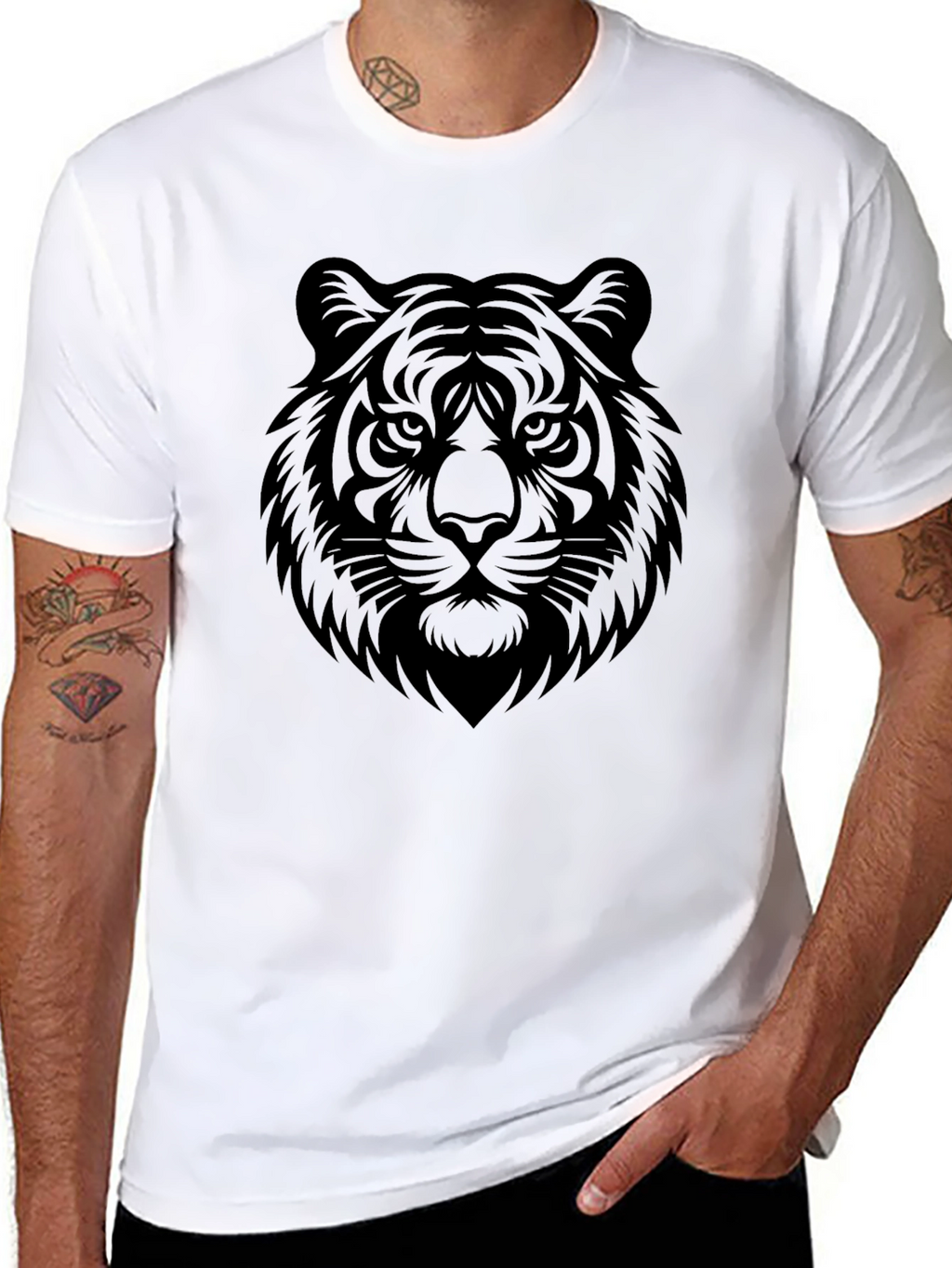 Black Tiger Graphic T-Shirt - Fierce Style