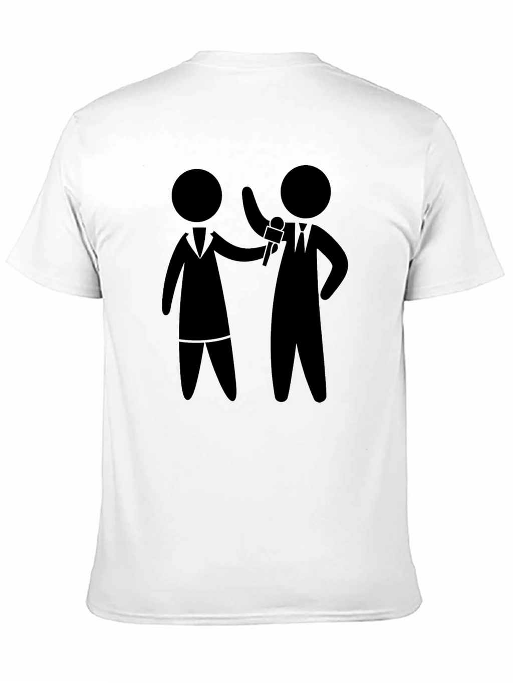 Interview Stick Figure Black T-Shirt