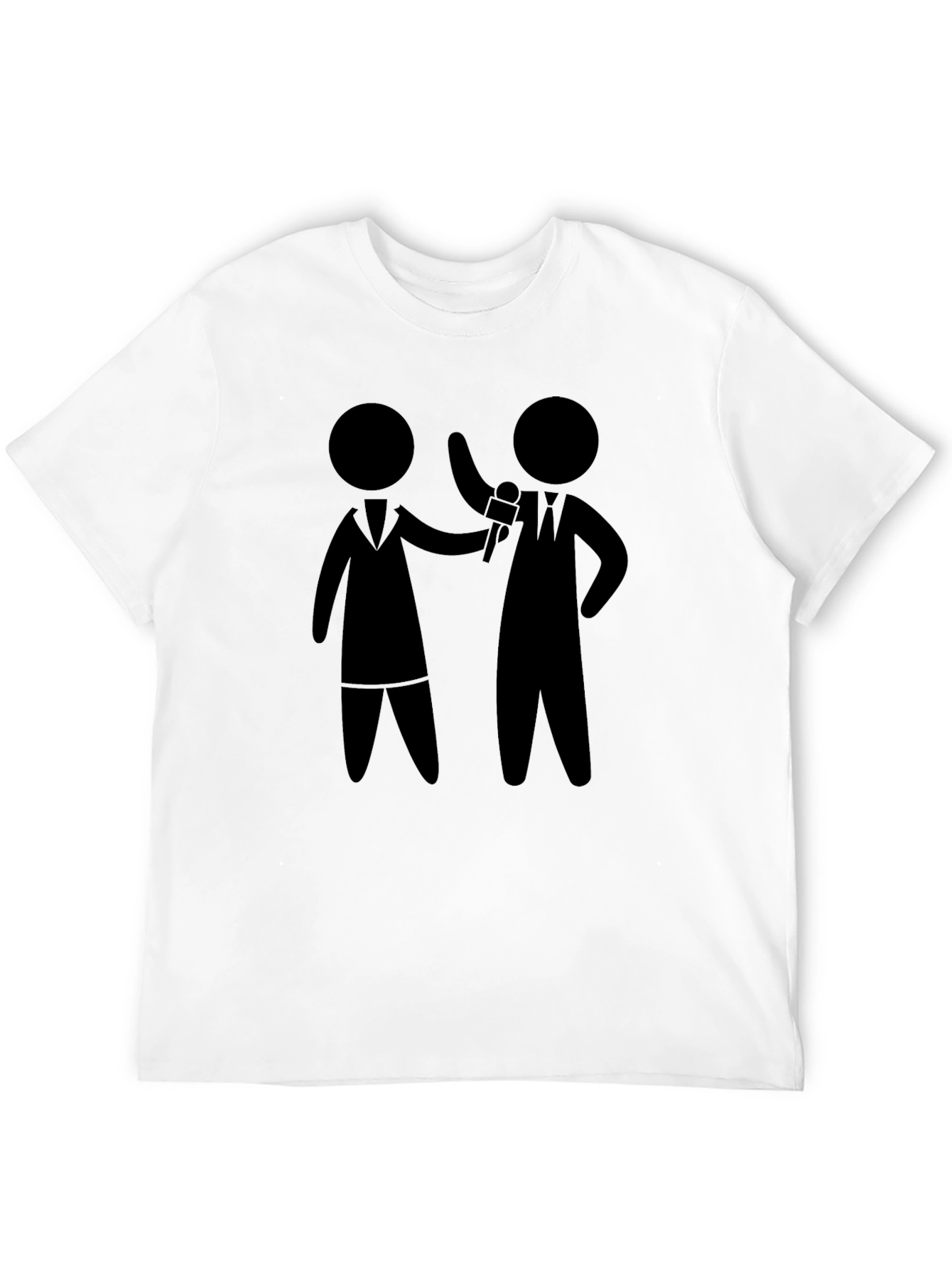 Interview Stick Figure Black T-Shirt