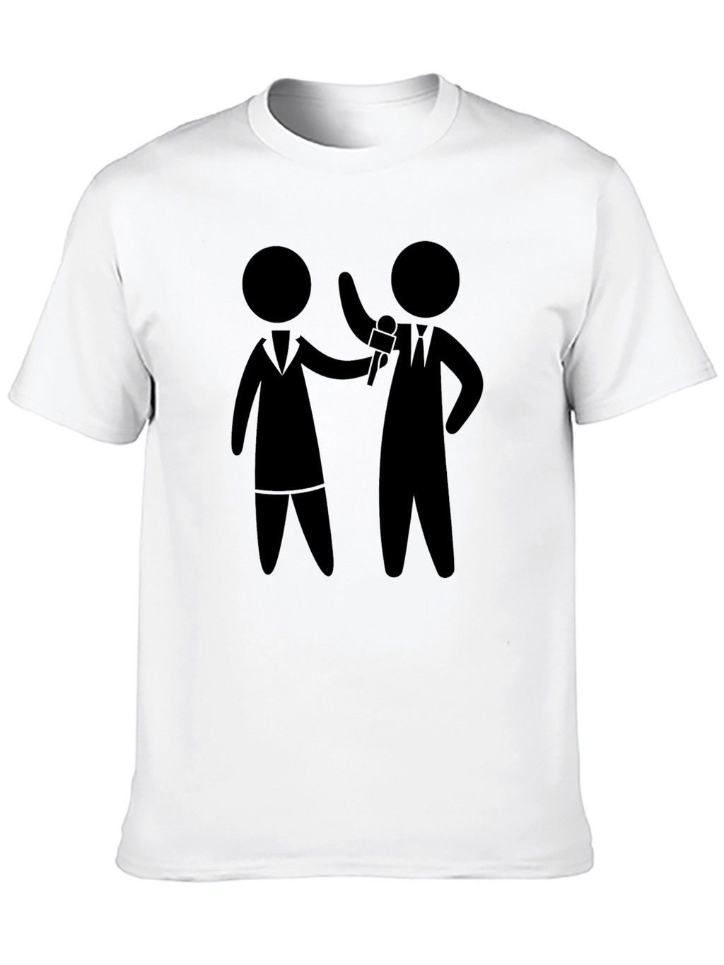 Interview Stick Figure Black T-Shirt