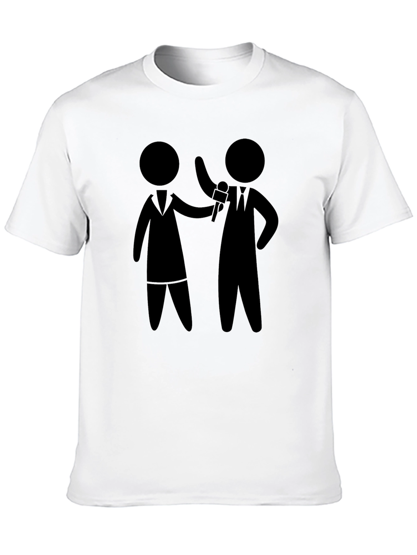 Interview Stick Figure Black T-Shirt