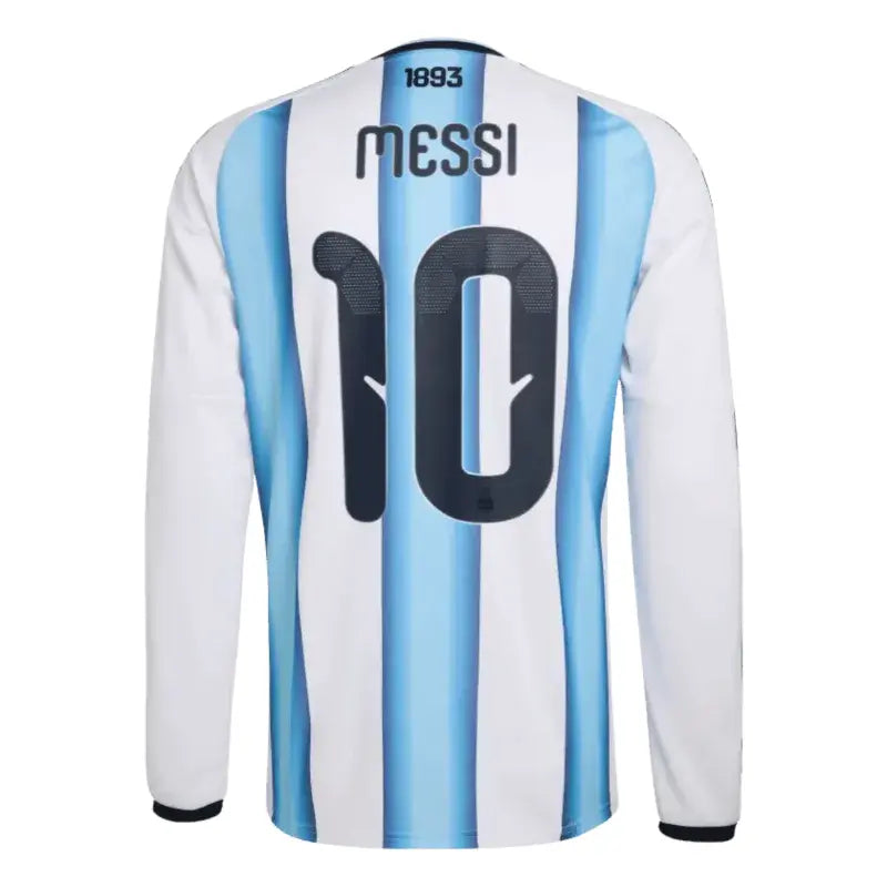 Lionel Messi 2026 Argentina Long Sleeve Home Jersey Back