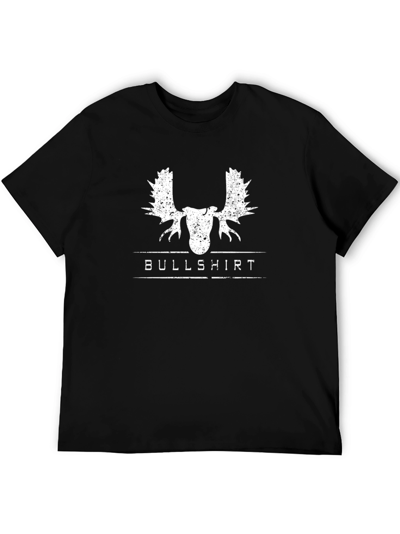 Bullshirt Moose Graphic Tee - Black Cotton T-Shirt