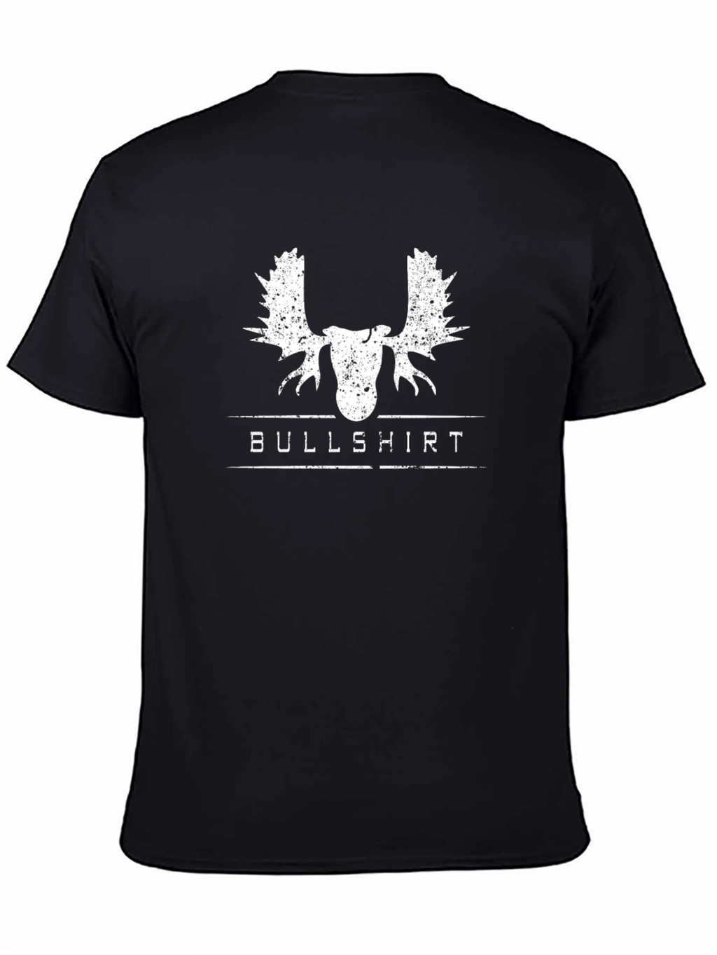 Bullshirt Moose Graphic Tee - Black Cotton T-Shirt