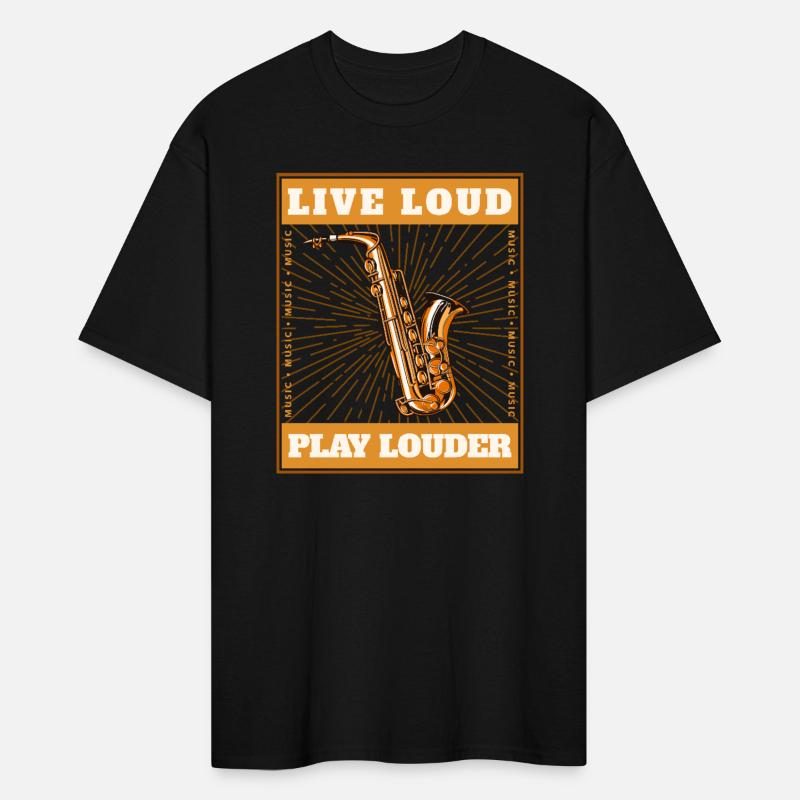 Live Loud Play Louder - Loud Music T- shirt