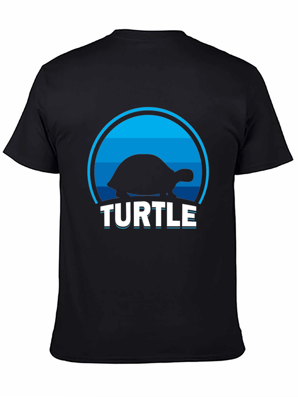 Turtle Silhouette Graphic T-Shirt - Cool Animal Tee