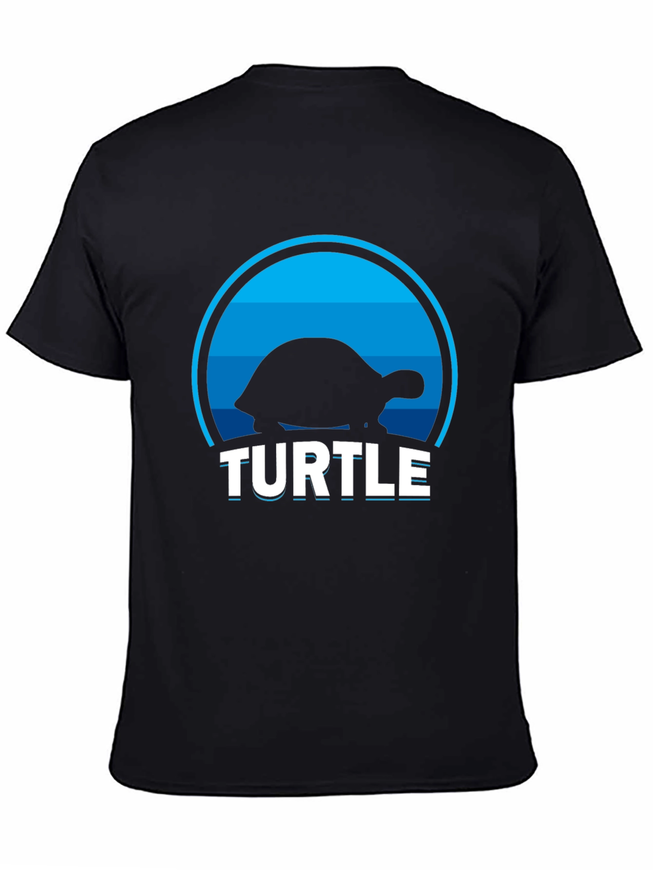 Turtle Silhouette Graphic T-Shirt - Cool Animal Tee
