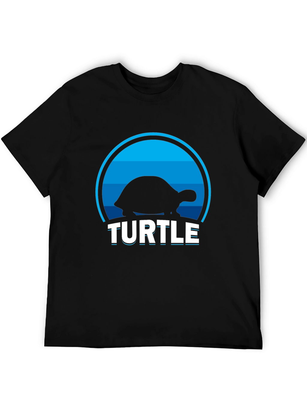 Turtle Silhouette Graphic T-Shirt - Cool Animal Tee