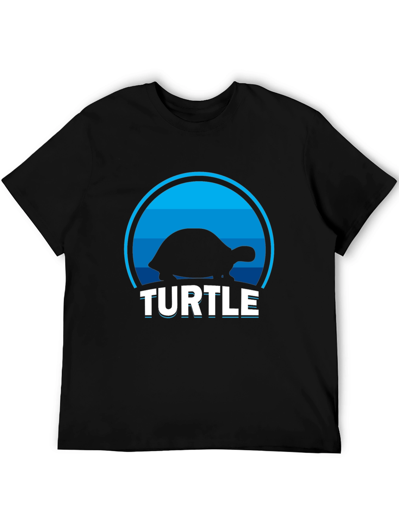 Turtle Silhouette Graphic T-Shirt - Cool Animal Tee