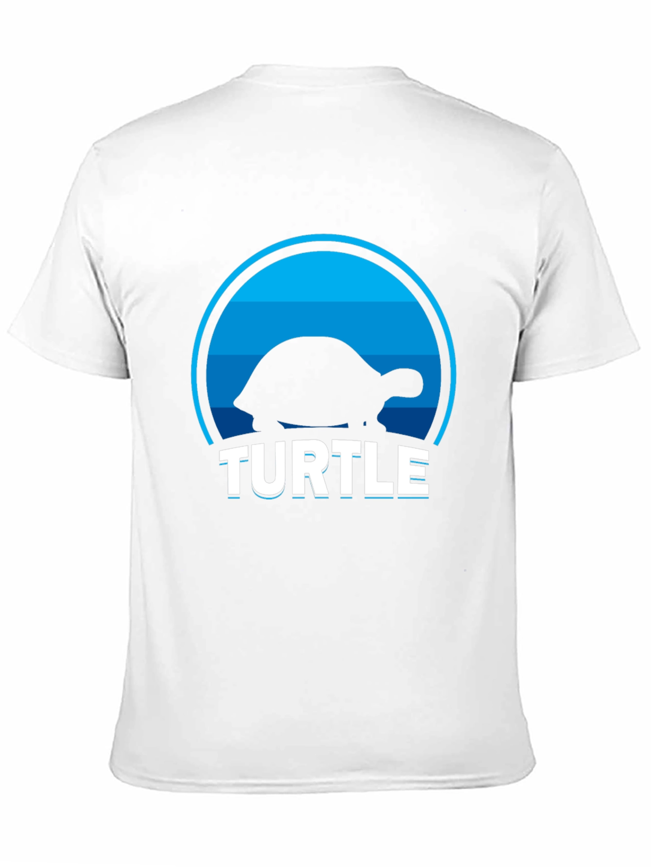 Turtle Silhouette Graphic T-Shirt - Cool Animal Tee