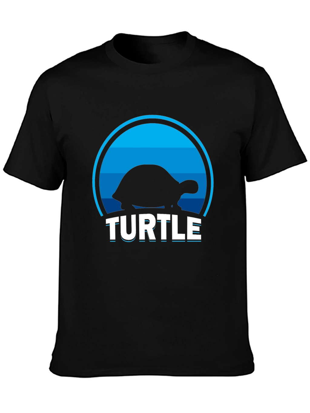 Turtle Silhouette Graphic T-Shirt - Cool Animal Tee