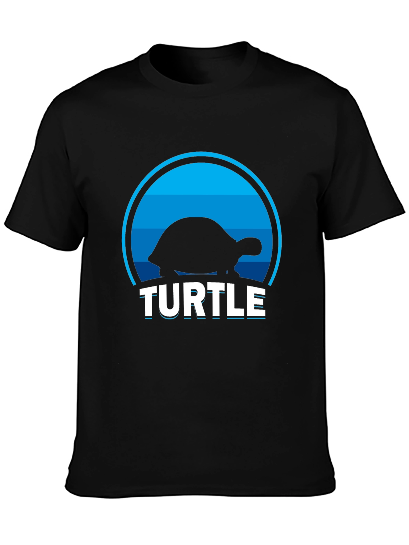 Turtle Silhouette Graphic T-Shirt - Cool Animal Tee