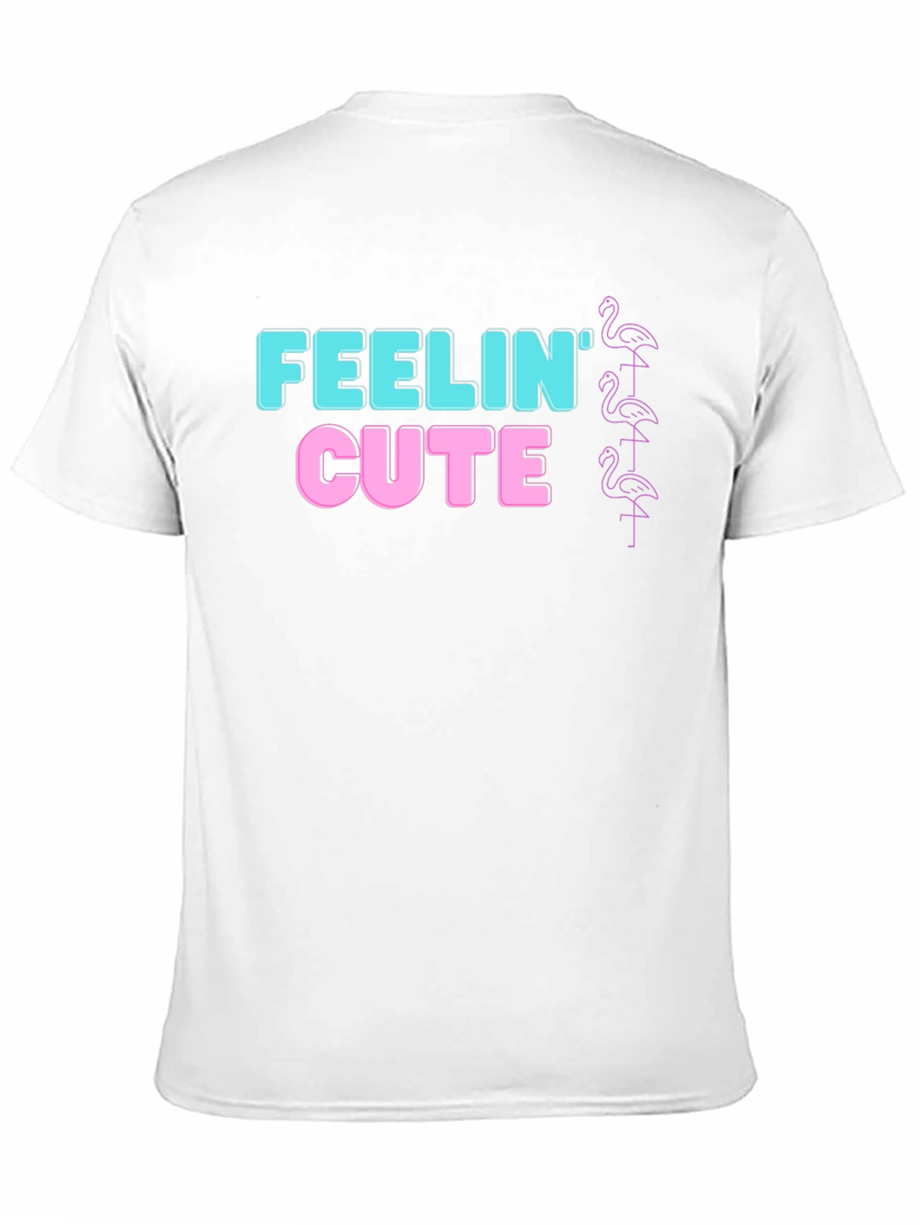 Feelin Cute Flamingo Graphic T-Shirt